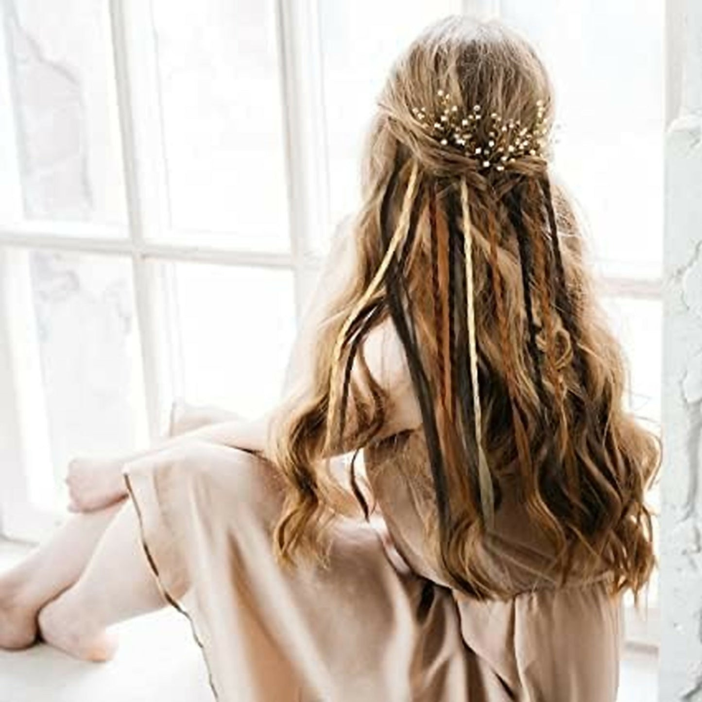 Clip-On Hair Braid Extensions for Girls | Natural Look Styling Accessories Pack of 6