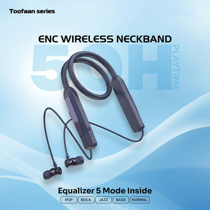 Toofaan Series Wireless Stereo Bass Neckband Earphones, Neck band (1 Pc)