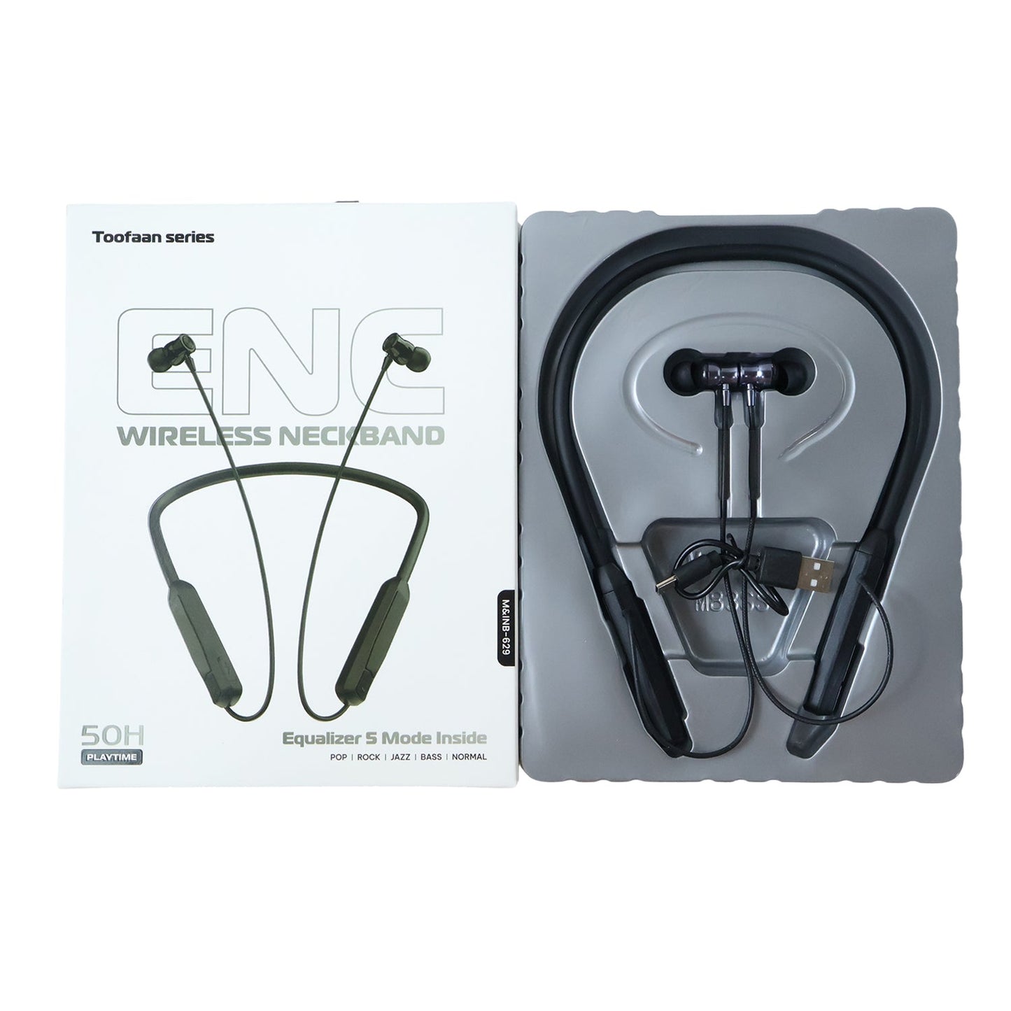 Toofaan Series Wireless Stereo Bass Neckband Earphones, Neck band (1 Pc)