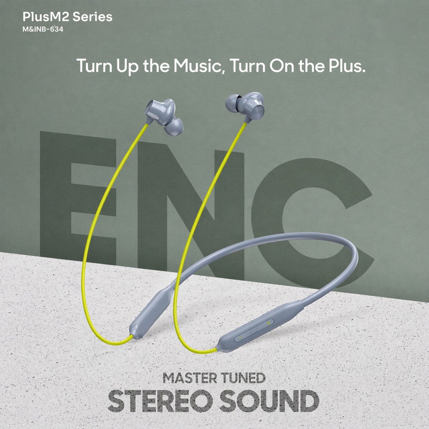 PlusM2 Series Wireless Bluetooth Neckband Earphones, Neck band (1 Pc)