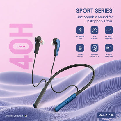 Sport Series neckband earphones with magnetic earbuds attached