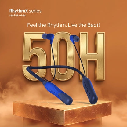 RhythmX Neckband Earphones inline control closeup