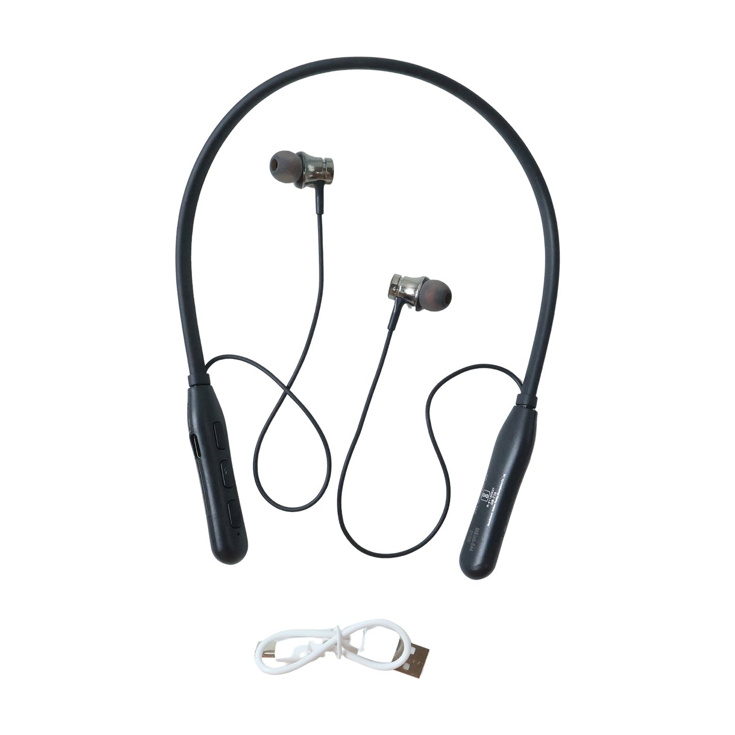 RhythmX Wireless Neckband Earphones side angle view