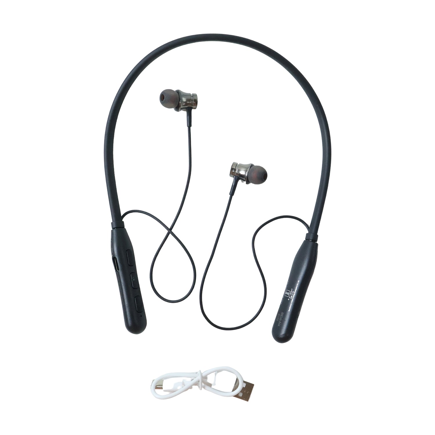RhythmX Wireless Neckband Earphones side angle view