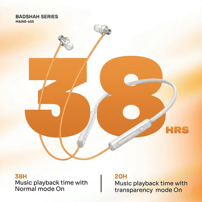 Badshah Series Wireless Stereo Bass Neckband Earphones, Neck band (1 Pc)