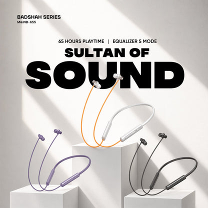 Badshah Series Wireless Stereo Bass Neckband Earphones, Neck band (1 Pc)