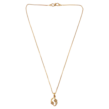 Modern Twist Pendant Necklace with Sparkling Stone Highlights