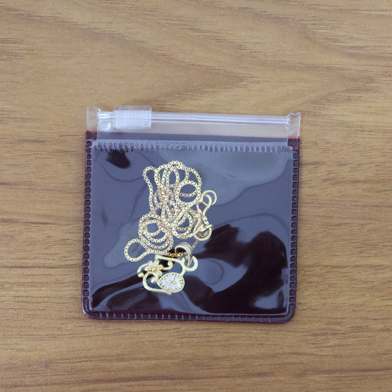 Floral Teardrop Charm Pendant Necklace with Crystal Detailing