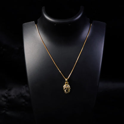 Elegant Crystal-Studded Leaf Swirl Pendant Necklace