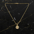 Round Pendant Necklace – Elegant Leaf-Inspired Sparkling Design