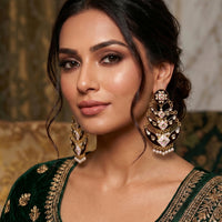 Classic Black Meenakari Festival Earrings (1 Pc)