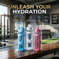 Sports Water Bottle – 900ml Capacity with Carry Handle for Active Use