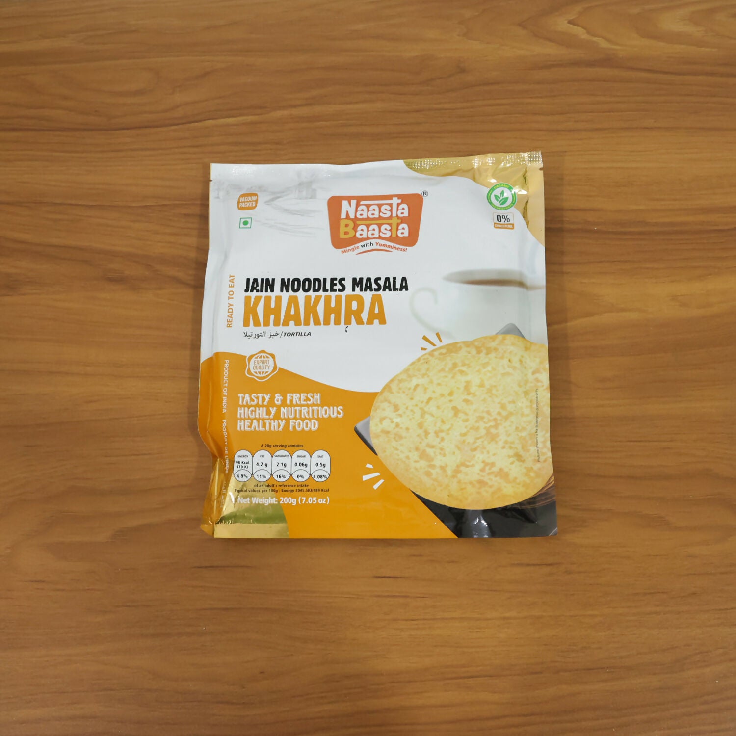 Naasta Baasta Jain Noodles Masala Khakhra - Crispy Ready to Eat Snack (200 Gm)