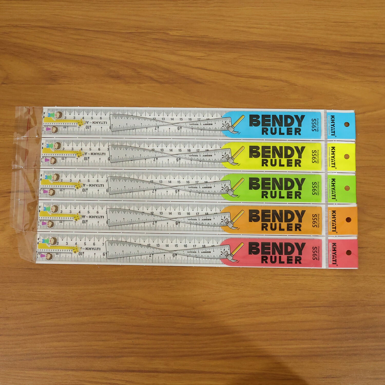 Flexible Transparent 30cm Bendy Ruler with Dual Scale Marking & Name Strip – Unbreakable Plastic (Pack of 5 Pieces)