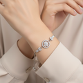 AD Floral Bracelet – Elegant American Diamond Sparkle