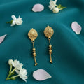 Gold-Plated Jhumka Earrings – Lightweight Traditional Enamel Jewelry