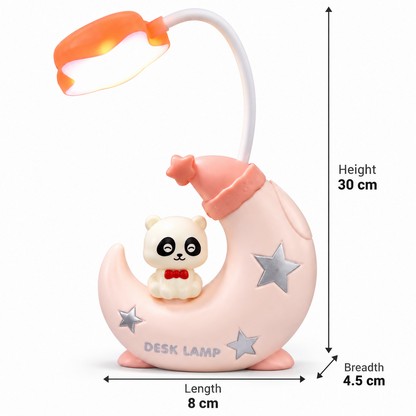 Pastel Panda Crescent Desk Lamp Measurements