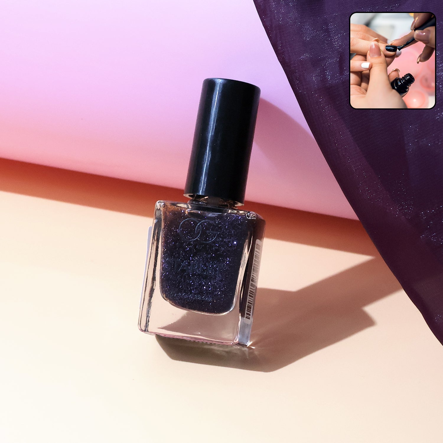 OG Beauty Purple Dazzle Starlet Glitter Nail Paint (10 ML / 1 Pc)