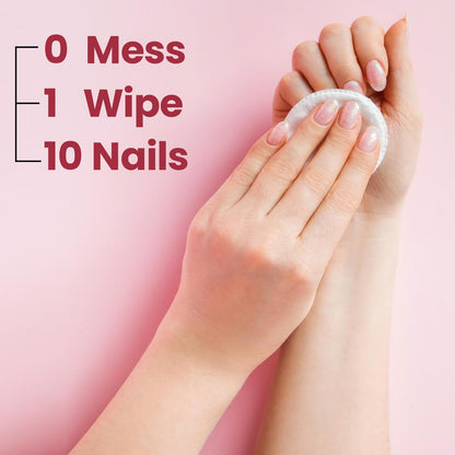 Gentle nail polish remover wipe by Wetwisk