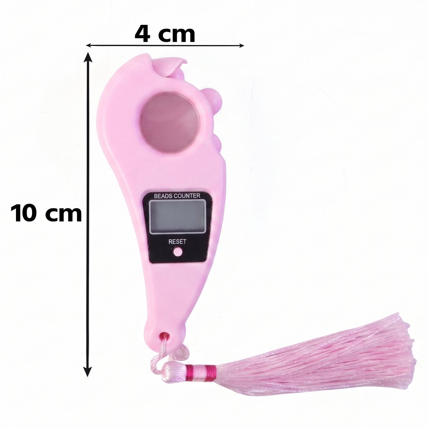 Portable spiritual counting device with LCD display and tassel