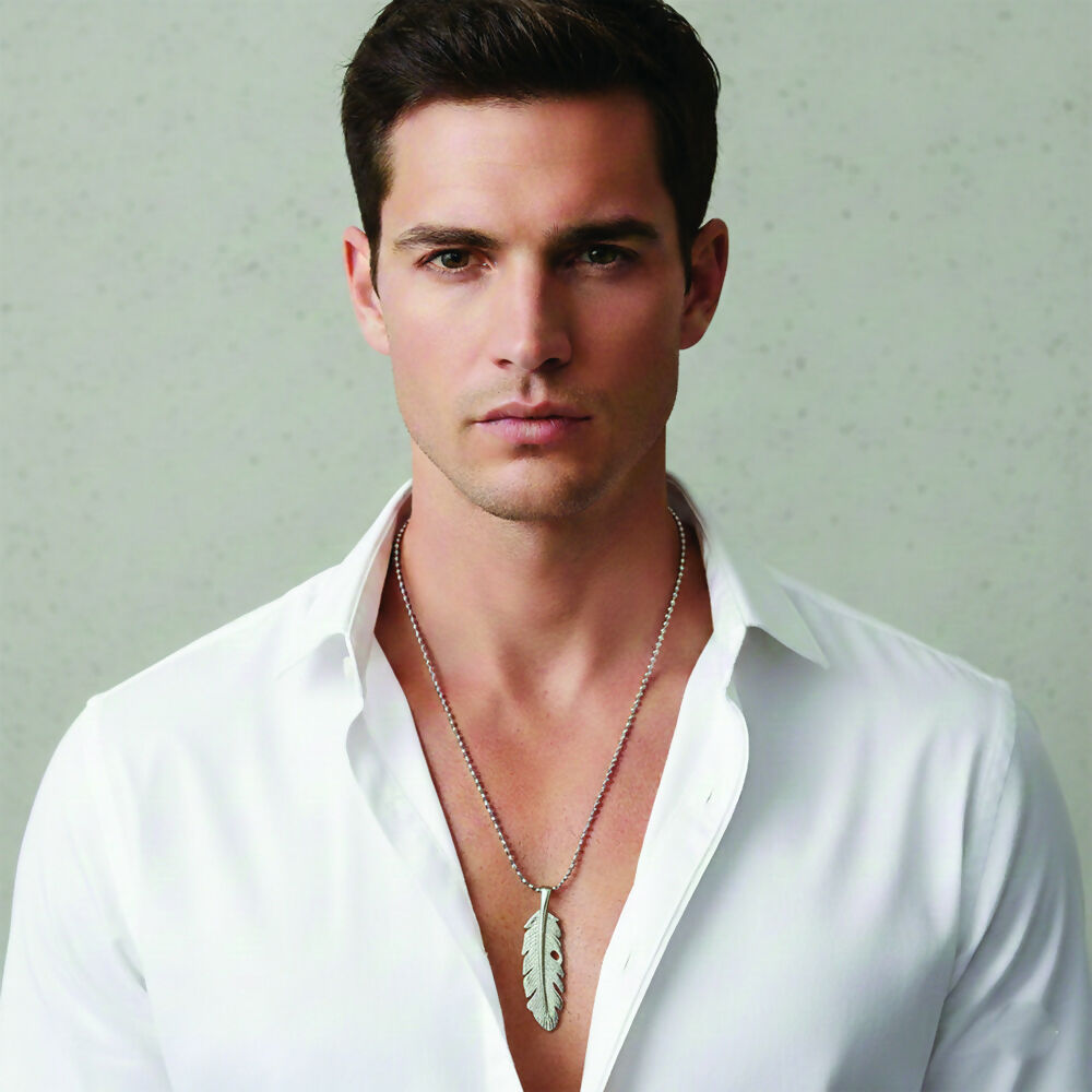 Trendy Feather Chain Pendent for Mens