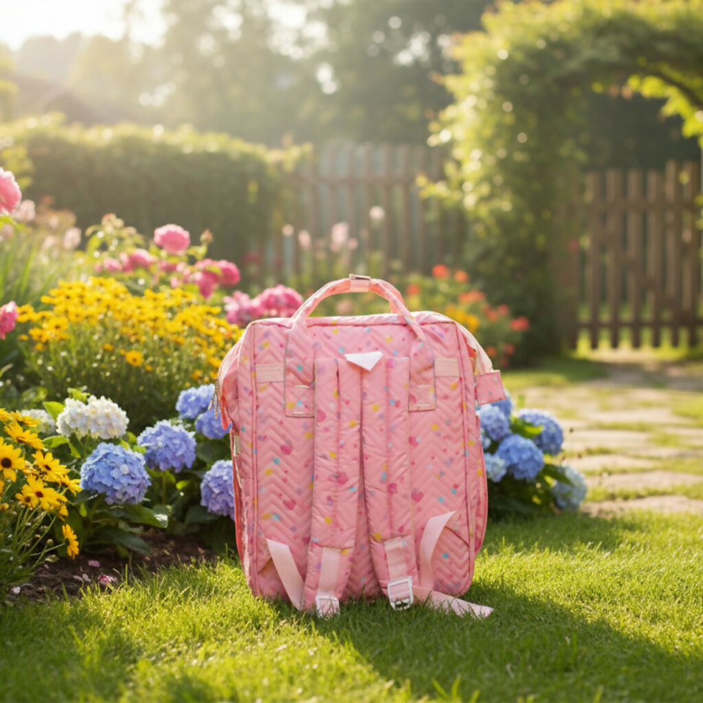 Stylish Multicolor Diaper Bag Backpack for Moms – Baby Bag with Multiple Pockets, Changing Station & Bottle Holders – Cute Print