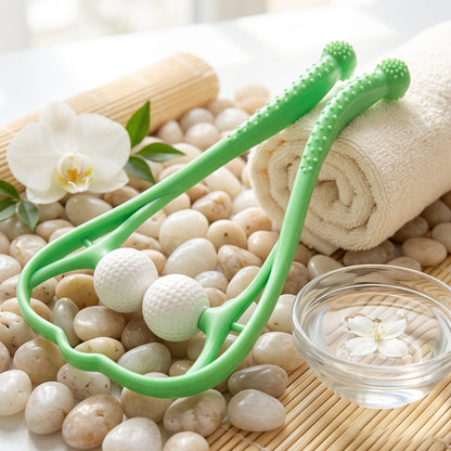 Manual Neck Shoulder Roller Massager with Rolling Balls for Pain Relief (1 Pc)