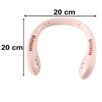 USB Rechargeable Portable Bladeless Neck Fan for Hands Free Cooling (1 Pc)