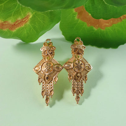 Elegant Traditional Gold-Plated Long Necklace Set for Bridal & Festive Wear