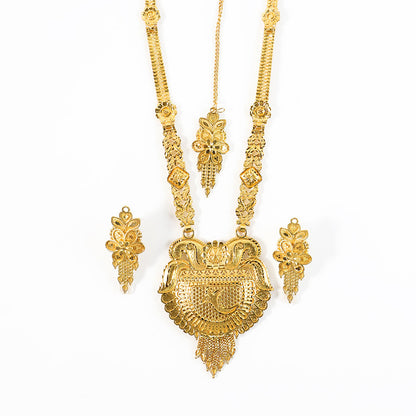 Premium Traditional Gold-Plated Necklace Set for Weddings & Ceremonial Wear