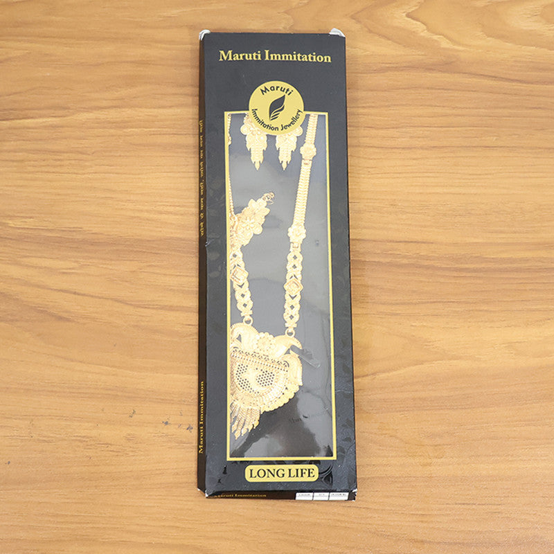 Premium Traditional Gold-Plated Necklace Set for Weddings & Ceremonial Wear