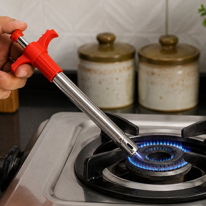 Apex Stainless Steel Gas Lighter with Trigger Grip for Kitchen Stove (1 Pc)