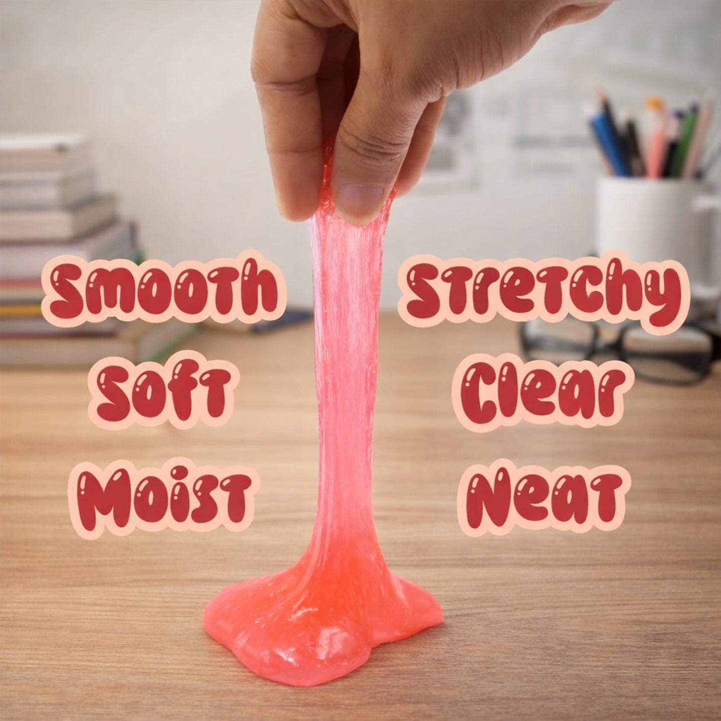 Two bottles of Aditi multicolor neon glitter slime side by side