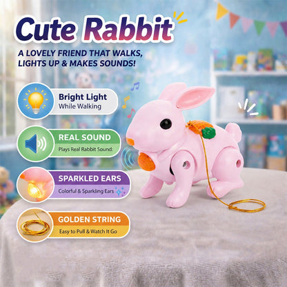 Crawling Rabbit Toy – Musical with Lights & Sounds for Kids Mix colour