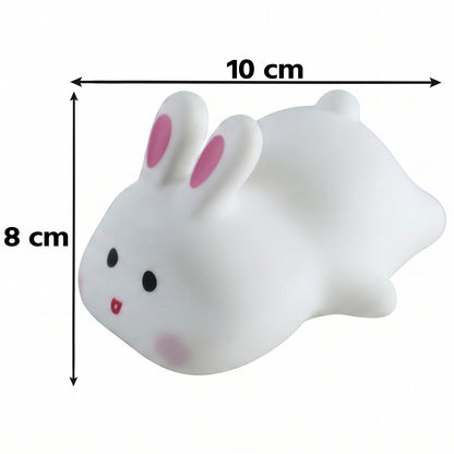 Rabbit LED Night Light, Cute Silicone Bunny Bedside Lamp for Kids (1 Pc)