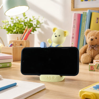 Magnetic Bear LED Light Phone Stand Night Lamp for Desk and Kids Room (1 Pc)