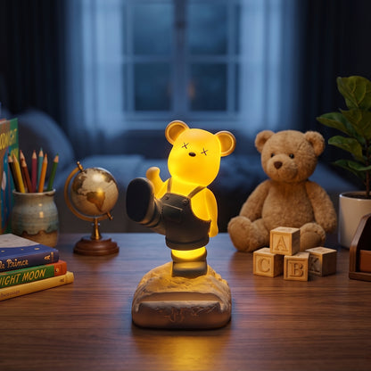 Magnetic Bear LED Light Phone Stand Night Lamp for Desk and Kids Room (1 Pc)