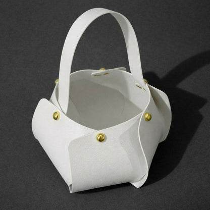 Mini Handheld Bag for Women with Structured Design | Compact Casual & Gift Purse (WHITE)