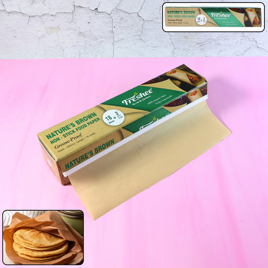 Freshee Nature’s Brown Non-Stick Food Paper 18 Meter + 2 Meter Free (Total 20 Meter)
