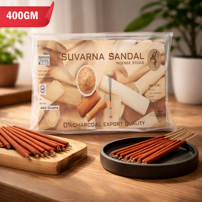 Suvarna Sandal Fragrance scented Stick Agarbatti Natural Incense Sticks for Pooja