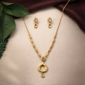 Elegant Gold-Tone Teardrop Necklace Set – Light & Luxurious Jewelry