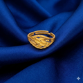 1 gram gold forming Adjustable Textured Wave Ring for Women and girls