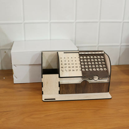 Wooden Multipurpose Desk Organizer Stand With Calendar – Standard Size