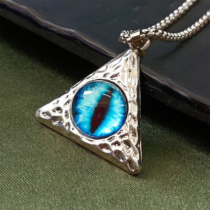 Illuminati Horus Demon Blue Chain Pendant