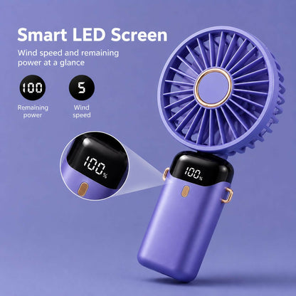 USB rechargeable fan suitable for travel and outdoor use