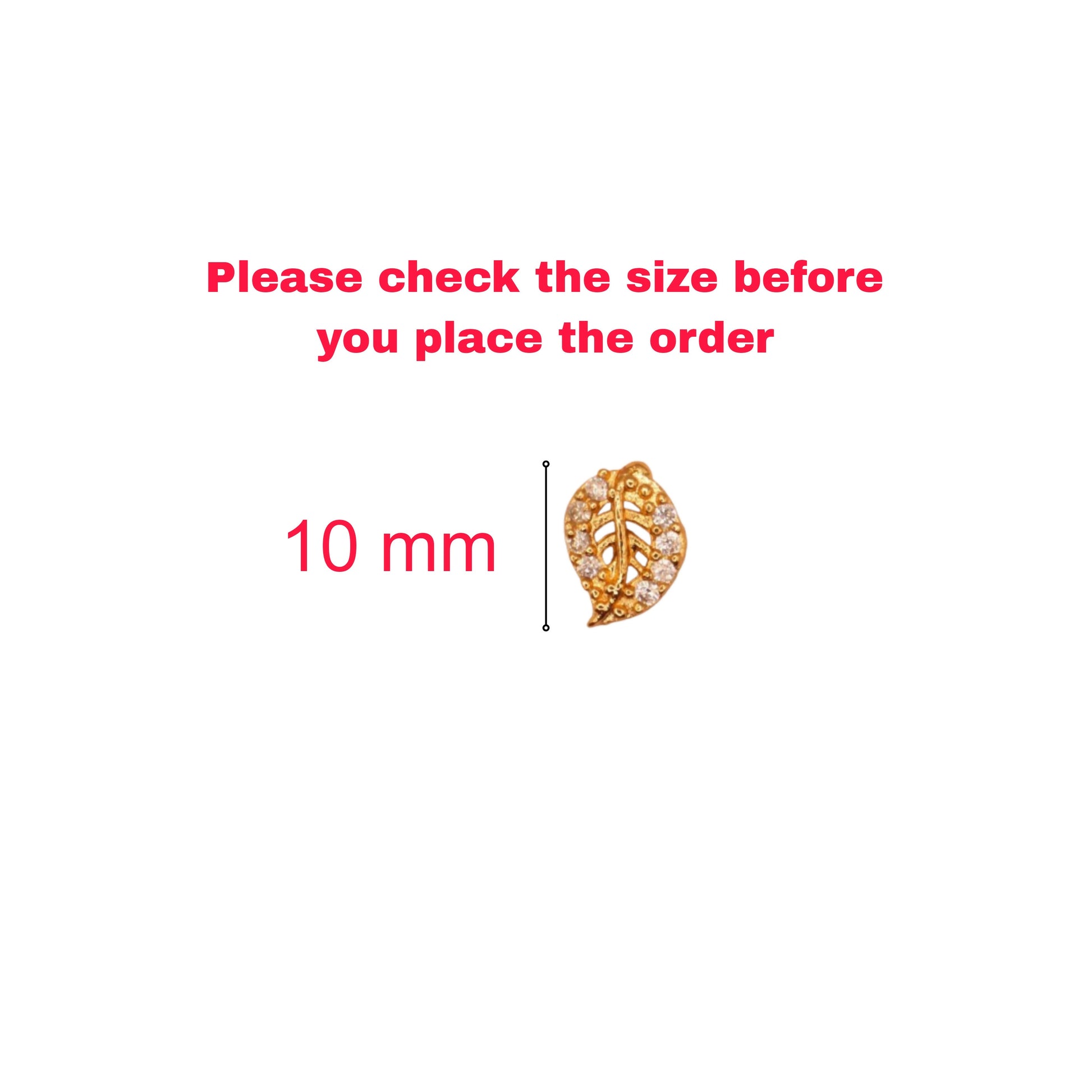 Gold-Plated Leaf Stud Earrings with AD | Nature-Inspired Jewelry for women & girls