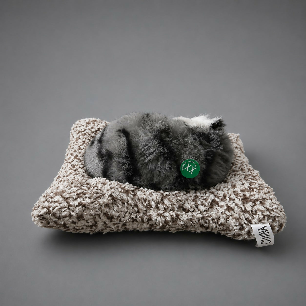 Sleeping cat plush toy for bedroom decor