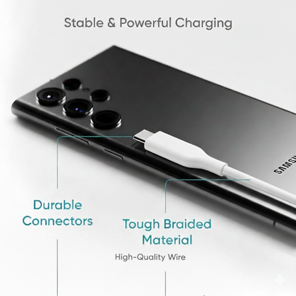 Uniteq Volt C Pro Type C to Type C Cable 3A Fast Charging Data Cable (1M)