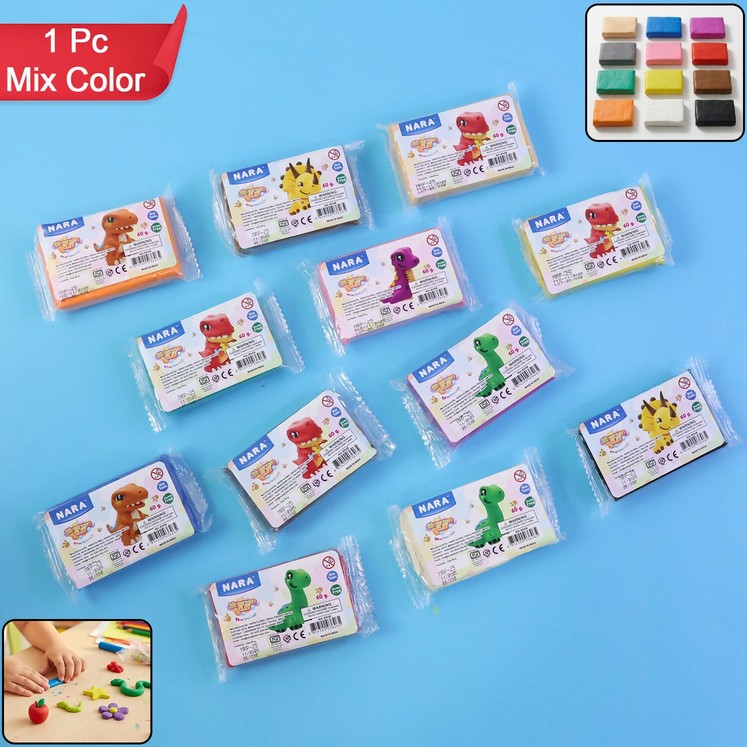 Nara Creative Modelling Clay for Kids DIY Art & Craft Soft Play Dough