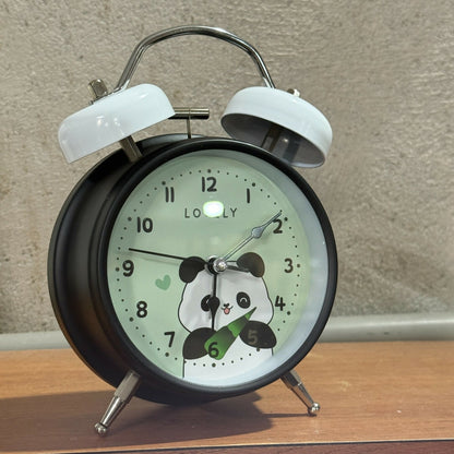 Cute Panda Analog Alarm Clock for Bedroom & Study Table